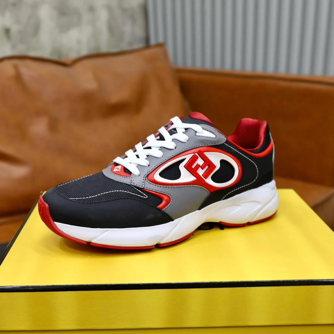 FENDI men's shoes 💰760💰 - High-end quality original items 🔍🔍🔍 casual sports shoes - Upper: 🔝 Napa calfskin, silk calfskin, brand canvas cloth, shoe body sewn with brand plastic totem - Lining: brand canvas - Outsole: ultra-light TPU foam rubber; two-color molded outsole -Ultra-high quality control and fine workmanship: outstanding (high-end, extravagance, grade) -Size: 39-44 (38, 45, can be customized)